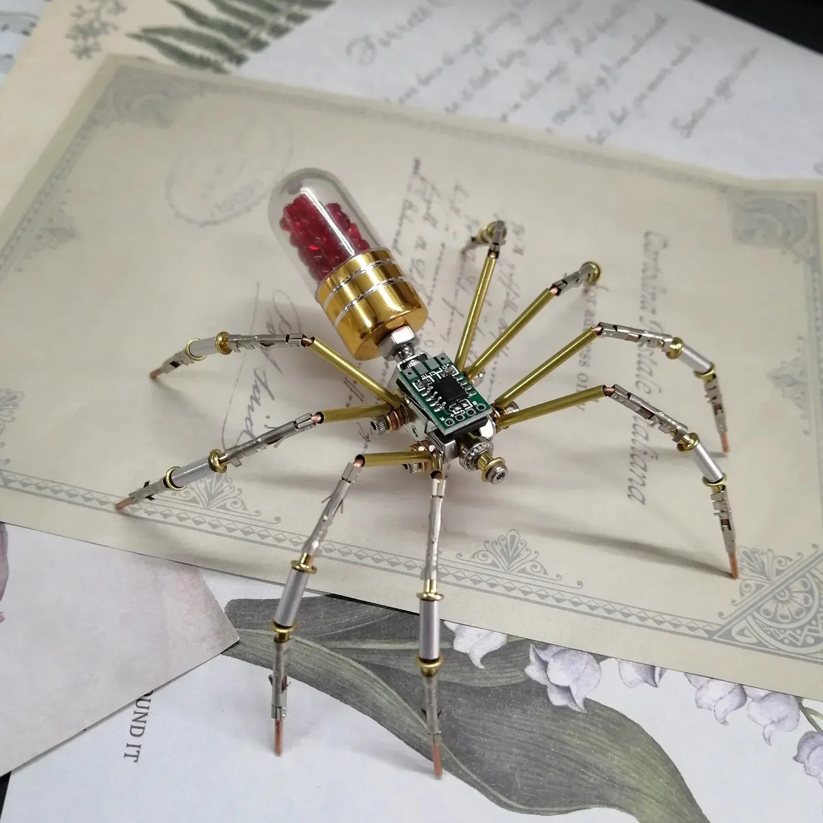 DIY Mechanical Spider Metal Model Kit 3D Puzzles Cyberpunk Insects Assembly Creative Handmade Metal Puzzles